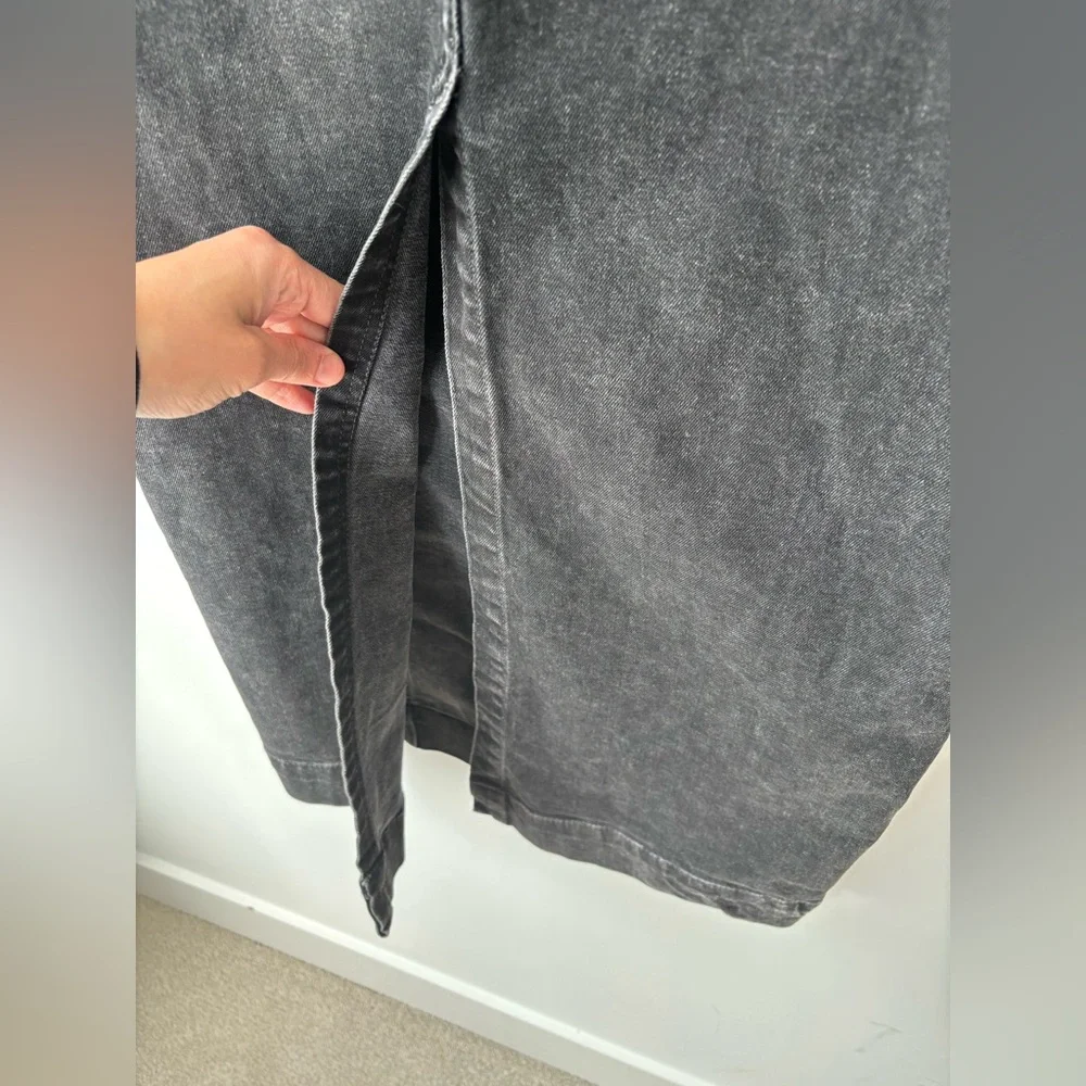 Esprit Black Denim Maxi Skirt High Waisted Stretch Pencil Skirt Size 26 - Picture 8 of 11